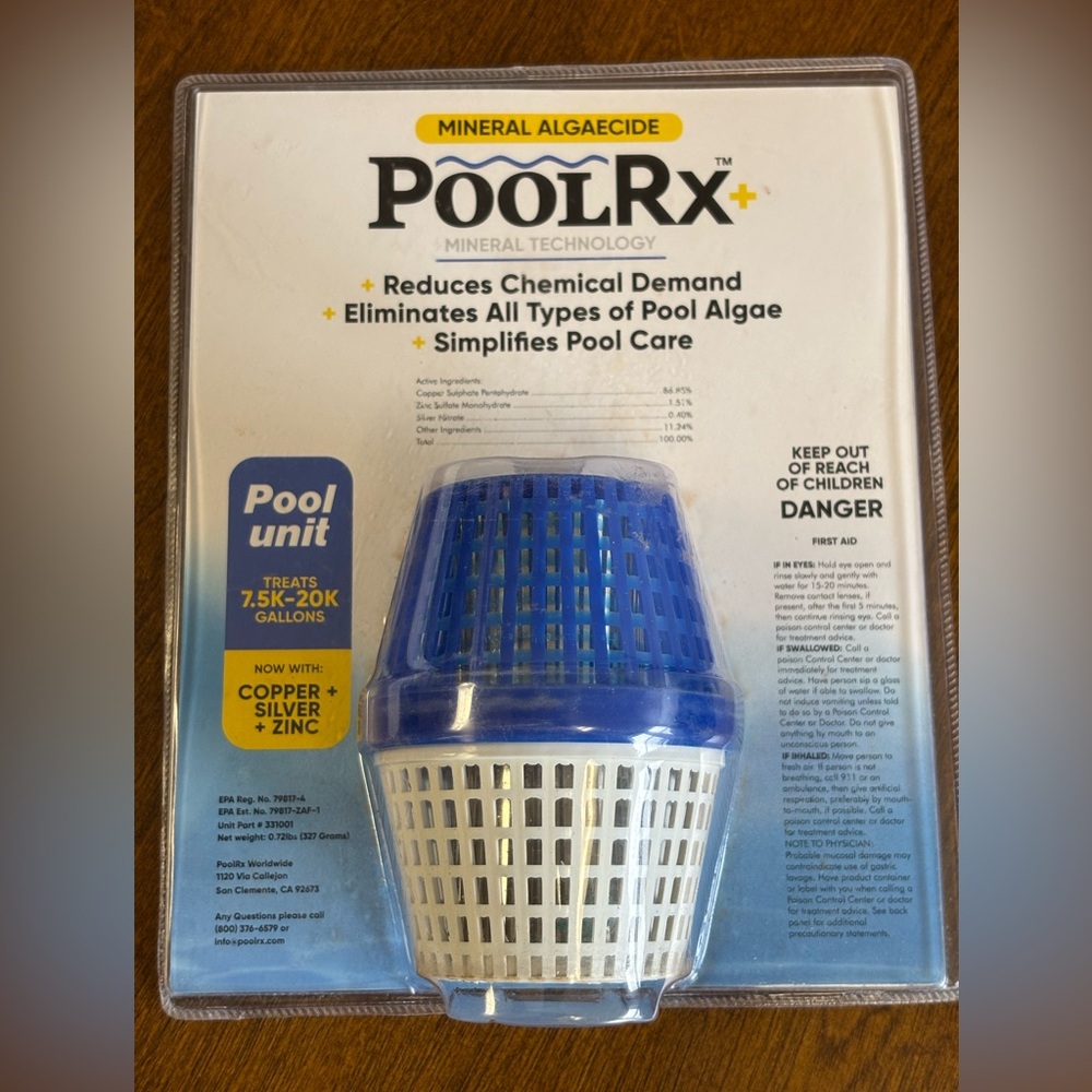 POOL RX+ Mineral Technology 6 MonthBlue Treats 7.5k-20k Gallons Pool NEW